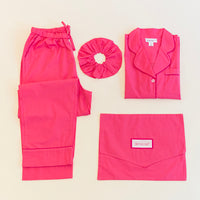 Hot Pink Snoozer | Long Sleeve Pajama Gift set