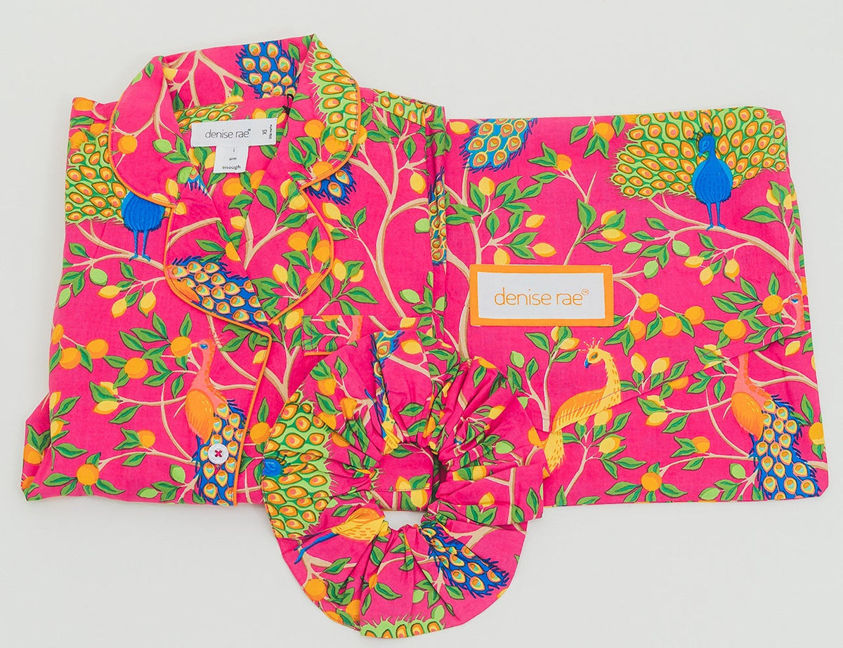 Fearless Peacock | Cami & Robe Gift set - Pink