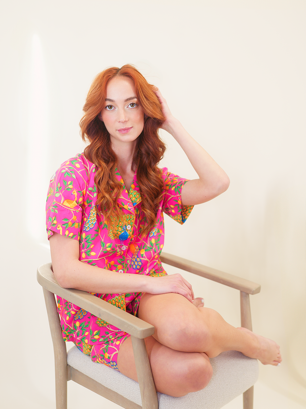 Fearless Peacock | Short Sleep Gift set - Pink