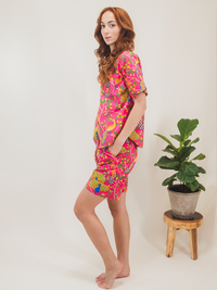 Fearless Peacock | Short Sleep Gift set - Pink