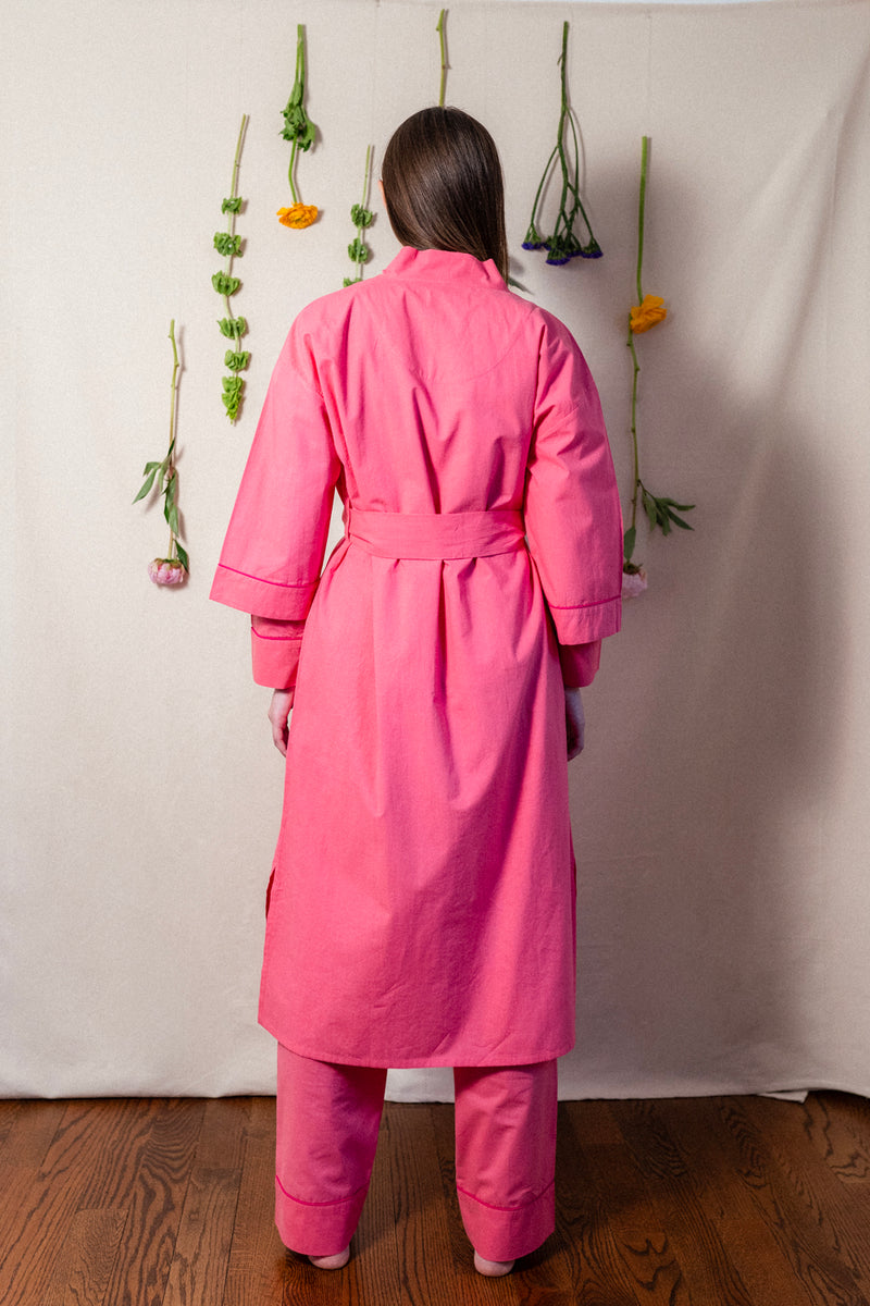 Pink Robe Coffee Luxury Lounge Robe - Pink Robe | Denise Rae – denise rae