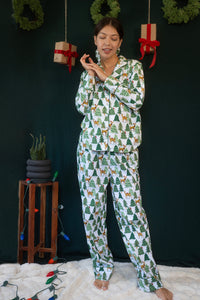 Deer Jamas | Long Sleeve Pajama set - White