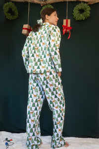 Deer Jamas | Long Sleeve Pajama set - White