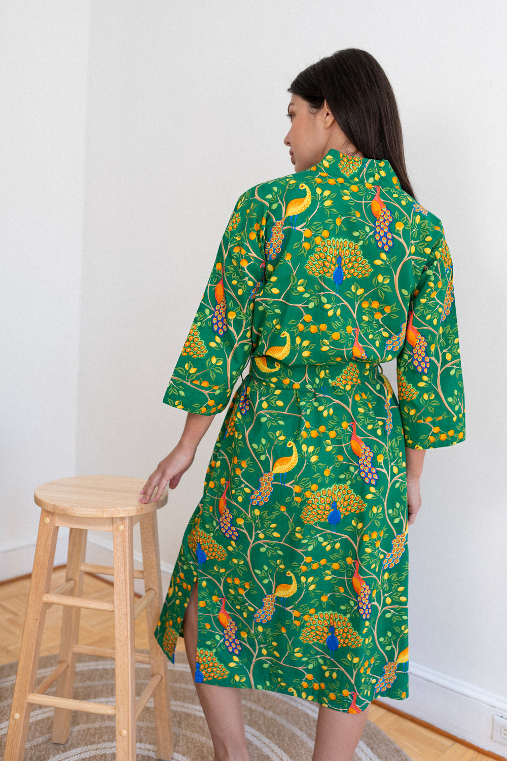 Fearless Peacock | Robe - Green